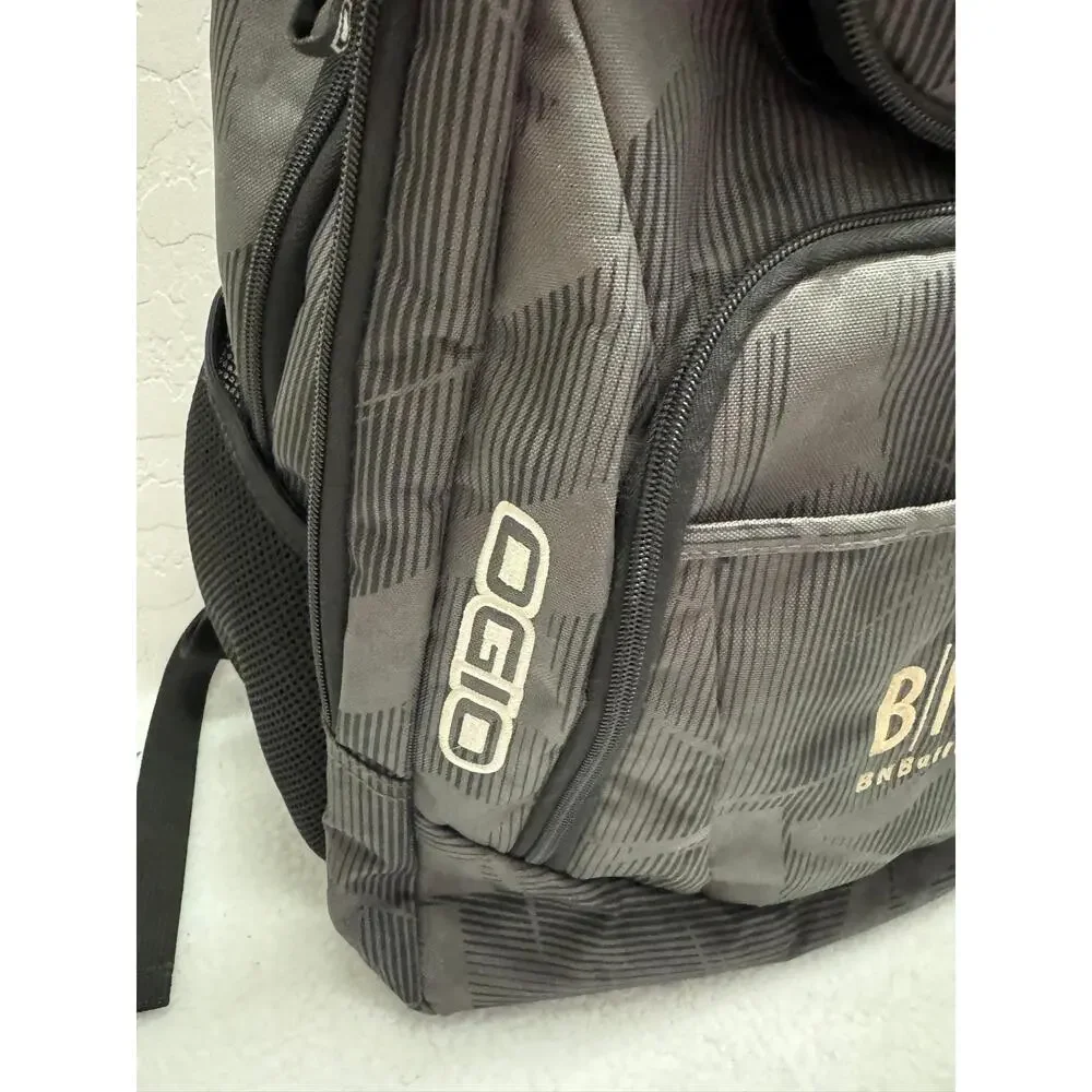 Ogio Excelsior Backpack Gray Black Multiple Compartments Zipper Closure One Size